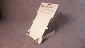 Consentbands display stand in Position 2 (moderately leaning)